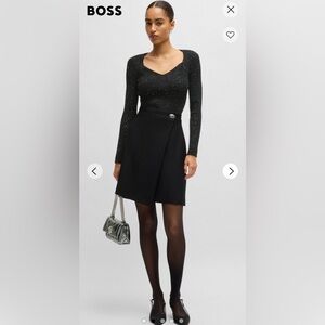 Boss RIBBED SWEATER WITH SEQUIN EMBELLISHMENTS